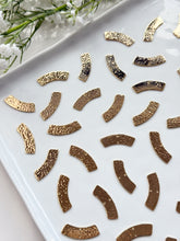 Load image into Gallery viewer, 18K Gold Plated Curved Rectangle with Two Holes