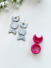 Load image into Gallery viewer, Moon Phases Set #1 with Drill Guides Polymer Clay Cutters