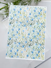 Load image into Gallery viewer, Transfer Paper 254 Green Leaves & Blue Flowers | Image Water Transfer