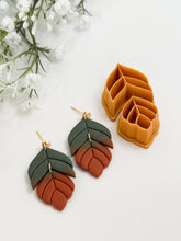 Load image into Gallery viewer, Duo Leafy Art Deco Dangle Polymer Clay Cutter