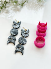 Load image into Gallery viewer, Moon Phases Set #2 with Drill Guides Polymer Clay Cutters
