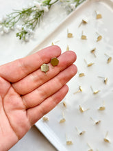 Load image into Gallery viewer, 18K Real Gold/925 Sterling Silver Plated Hexagon with 925 Sterling Silver Stud Posts