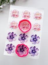 Load image into Gallery viewer, Transfer Paper 460 Peony & Purple Flower | Image Water Transfer