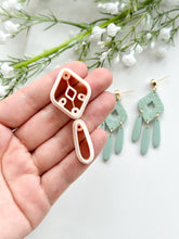 Load image into Gallery viewer, Rhombus Donut Dangle Set with Drill Guides Polymer Clay Cutters