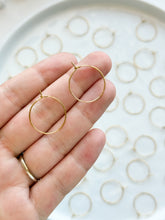 Load image into Gallery viewer, Long Lasting PVD Vacuum Plated 18K Gold Water-Resistant 316L Surgical Stainless Steel Earring Hoops 50pcs/bag Anti-Tarnish