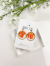 Load image into Gallery viewer, The Orange Circle Earrings