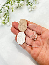 Load image into Gallery viewer, Mom Holding Baby #2 Acrylic Texture Tile | Acrylic Embossing Stamp