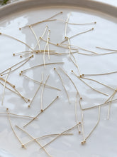 Load image into Gallery viewer, 18K Gold Plated Brass Ball Pins 50 pcs/bag