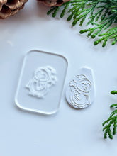 Load image into Gallery viewer, Penguin Festive Acrylic Texture Tile | Acrylic Embossing Stamp