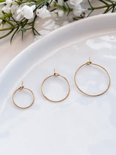 Load image into Gallery viewer, Long Lasting PVD Vacuum Plated 18K Gold Water-Resistant 316L Surgical Stainless Steel Earring Hoops 50pcs/bag Anti-Tarnish
