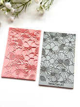 Load image into Gallery viewer, Florals Rubber Texture Mat for Polymer Clay