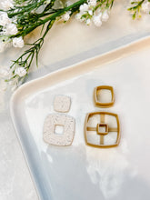 Load image into Gallery viewer, Duo Rounded Square Donut Set Polymer Clay Cutter Set
