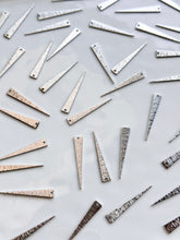 Load image into Gallery viewer, Real Platinum Plated Long Triangle with 1 Hole | Nickel Free