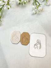 Load image into Gallery viewer, Mom Holding Baby #2 Acrylic Texture Tile | Acrylic Embossing Stamp