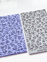 Load image into Gallery viewer, Halloween Skulls Rubber Texture Mat for Polymer Clay