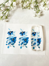 Load image into Gallery viewer, Transfer Paper 218 Blue Flowers | Floral Image Water Transfer