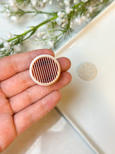 Load image into Gallery viewer, Corduroy Ribbed Circle Polymer Clay Cutter