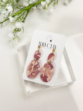 Load image into Gallery viewer, The Oval Duo in Pink Marble (also in silver)