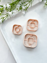Load image into Gallery viewer, Regular Square Donut with Drill Guides Polymer Clay Cutter