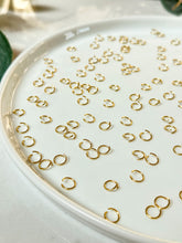 Load image into Gallery viewer, 18K Gold Plated/925 Sterling Silver Plated Surgical Stainless Steel Open Jump Rings 200 pcs/bag