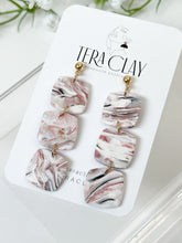 Load image into Gallery viewer, The Pink Marble Triple Squares