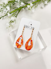 Load image into Gallery viewer, The Orange Bamboo Donut Earrings