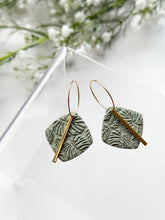 Load image into Gallery viewer, The Textured Monstera Hoops (also in silver)