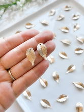 Load image into Gallery viewer, 18K Gold Plated Textured Leaf Pendant | Nickel Free