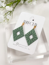 Load image into Gallery viewer, The Sage Pearl Rhombuses (also in silver)