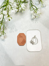 Load image into Gallery viewer, Floral Pumpkin Acrylic Texture Tile | Acrylic Embossing Stamp