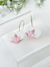 Load image into Gallery viewer, The Lotus Heart Hoops (One-of-a-kind)