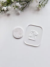 Load image into Gallery viewer, Easter Bunny #2 Acrylic Texture Tile | Acrylic Embossing Stamp