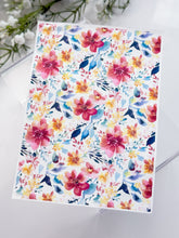 Load image into Gallery viewer, Transfer Paper 437 Red Watercolor Flowers | Image Water Transfer