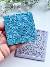 Load image into Gallery viewer, Groovy Flowers Rubber Texture Mat for Polymer Clay