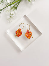 Load image into Gallery viewer, The Orange Diamond Hoops (also in silver)