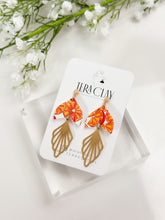 Load image into Gallery viewer, The Orange Leafy Dangles