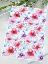 Load image into Gallery viewer, Transfer Paper 290 Large Red Flowers | Image Water Transfer