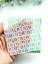 Load image into Gallery viewer, Lines Clay Stencil Sheet | Reusable Polymer Clay Texture Stencil
