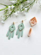 Load image into Gallery viewer, Rhombus Donut Dangle Set with Drill Guides Polymer Clay Cutters