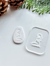 Load image into Gallery viewer, Pregnant Lady Acrylic Texture Tile | Acrylic Embossing Stamp