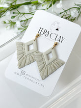 Load image into Gallery viewer, The Sage Green Macrame Dangles