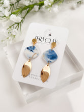 Load image into Gallery viewer, The Blue Marble Drop Dangles