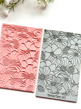 Load image into Gallery viewer, Florals Rubber Texture Mat for Polymer Clay