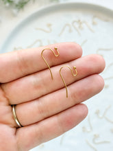 Load image into Gallery viewer, Long Lasting PVD Vacuum Plated 18K Gold Water-Resistant 316 Surgical Stainless Steel Earring Ball End Hooks 50pcs Anti-Tarnish