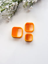 Load image into Gallery viewer, Square Half Lined Polymer Clay Cutter