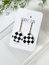 Load image into Gallery viewer, The Checkered Drop Dangles