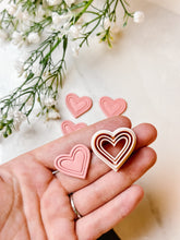 Load image into Gallery viewer, Double Embossed Heart Polymer Clay Cutter