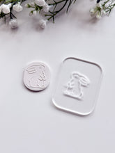 Load image into Gallery viewer, Easter Bunny #2 Acrylic Texture Tile | Acrylic Embossing Stamp
