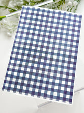 Load image into Gallery viewer, Transfer Paper 398 Dark Blue Gingham | Image Water Transfer