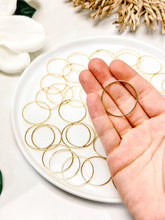 Load image into Gallery viewer, 24K Gold/925 Sterling Silver Plated Circle Brass Bezel Connector (multiple sizes)